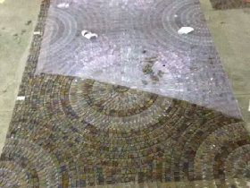 Glass Mosaic Walling Circle Pattern 003