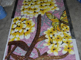 Glass Art Mosaic Wall Mural Hammam 045