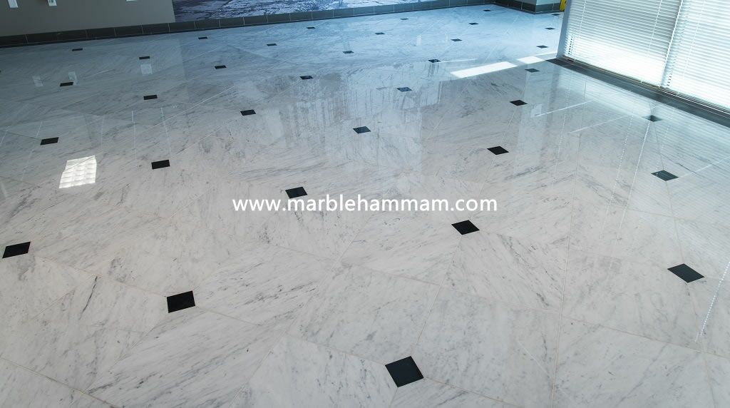 Carrara White Marble Flooring Tile