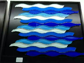Waterjet Glass Mosaic Tiles 001