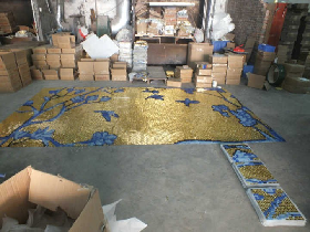 Real Gold Mosaic Hammam Wall 024