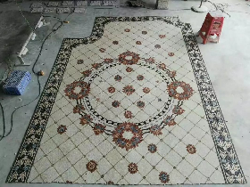 Marble Hammam Mosaic Pattern 007