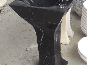 Black Marble Pedestal Sink