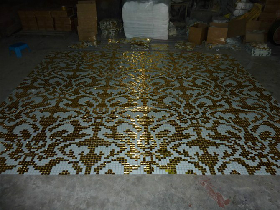 Luxury Golden Mosaic Hammam Wall 009
