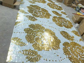 Golden Leaf Mosaic Pattern for Hamam 069