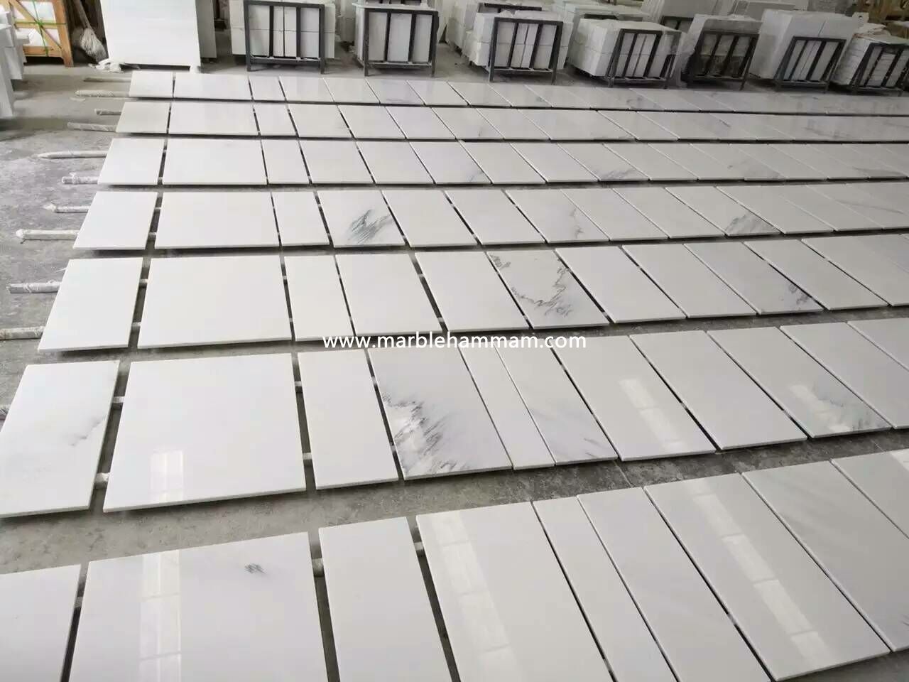 Feather White Marble Tiles