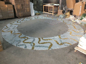Real Gold Mosaic Hammam Wall 022