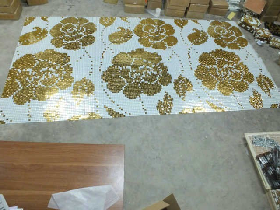 Golden Leaf Mosaic Pattern for Hamam 066