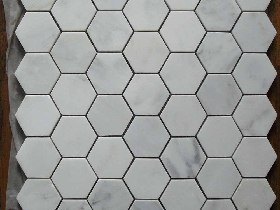 Carrara White Hexagon Mosaic Tile