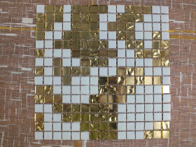 Gold Mosaic Hammam Wall Decoration 007