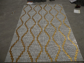 Golden Leaf Mosaic Pattern for Hamam 031