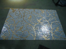 Real Gold Mosaic Hammam Wall 036