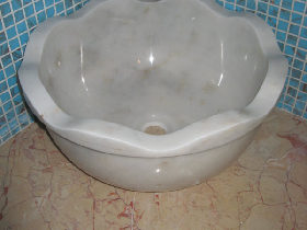 Marble Sink in Hammam with Drainage Hole