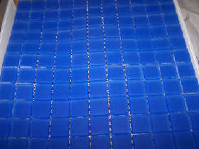 Dark Blue Glass Mosaic Tiles