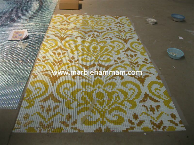Hammam Glass Mosaic Wall Pattern 032