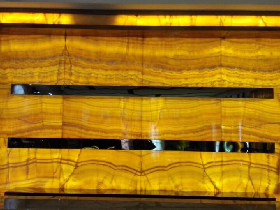 Super thin yellow translucent onyx marble panels