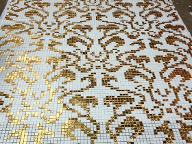 Luxury Golden Mosaic Hammam Wall 007