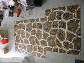 Leopard Print Glass Mosaic Pattern 005