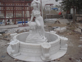 Marble Fountain Carved Statue