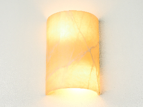 Half Round Honey Onyx Lamp Cover