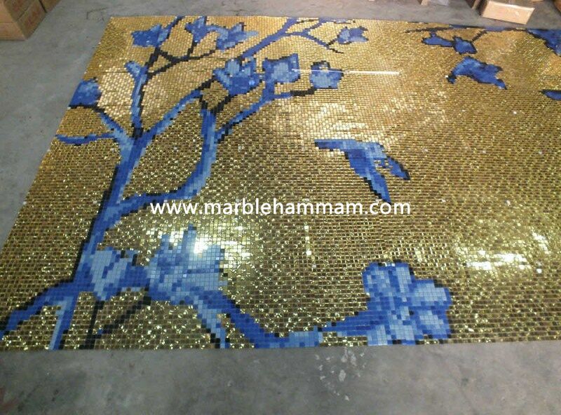 Glass Art Mosaic Wall Mural Hammam 015