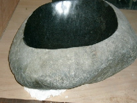 Black Cobble Stone Basin