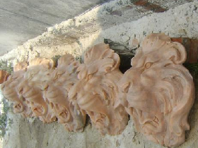 Lion Head Carving Marble Fountain