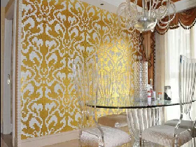 Luxury Golden Mosaic Hammam Wall 005