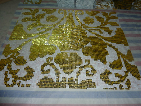 Gold Mosaic Hammam Wall Decoration 001