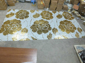 Golden Leaf Mosaic Pattern for Hamam 068