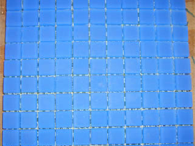 Mid Blue Glass Mosaic Tile