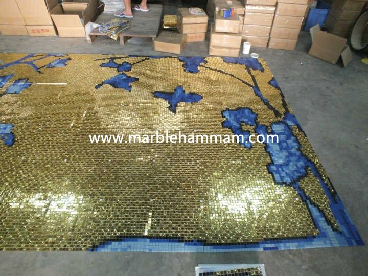 Glass Art Mosaic Wall Mural Hammam 016