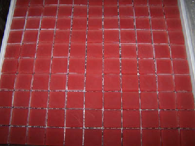 Red Glass Mosaic Tile