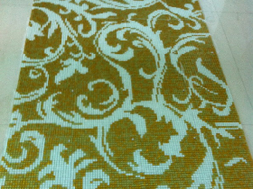 Gold Mosaic Pattern Hammam 026