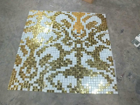 Gold Mosaic Hammam Wall Decoration 005