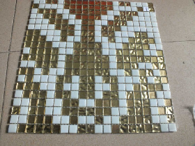 Real Gold Mosaic Hammam Wall 018