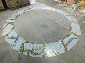 Real Gold Mosaic Hammam Wall 021