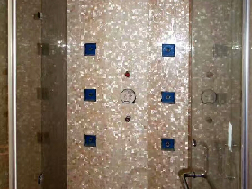 Luxury Shower Room Shell Mosaic Wall Decoration