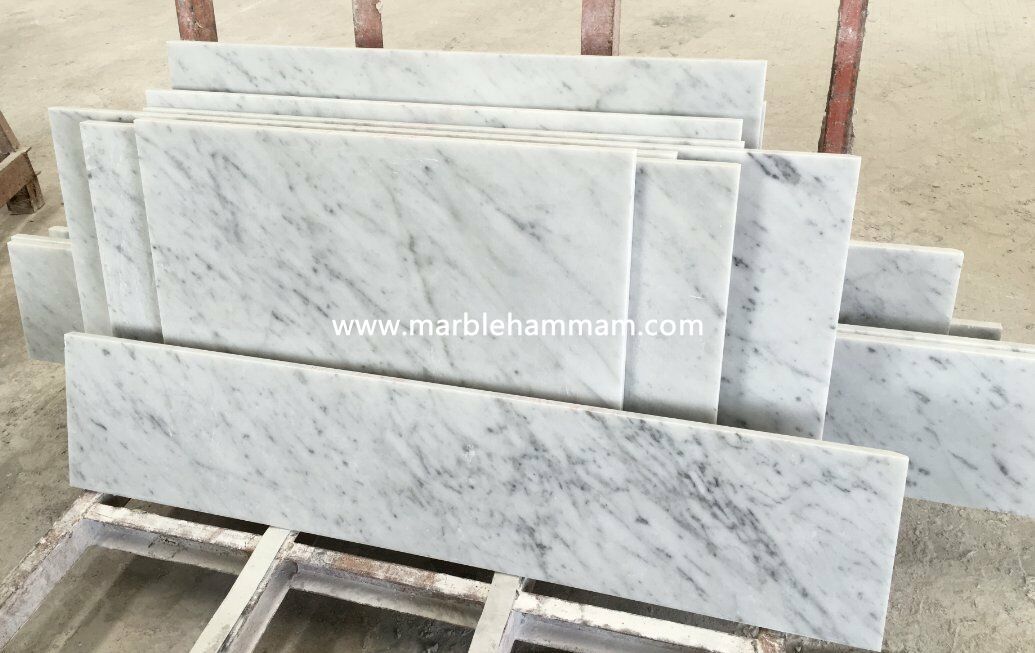 Carrara White Marble Flooring Tile