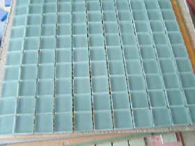 Light Blue Glass Mosaic Tile